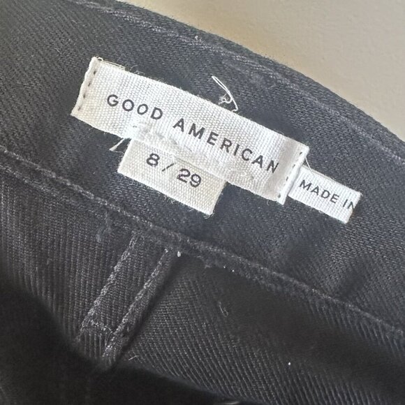 NWT Good American Cotton Uniform Relaxed Drawstring High Rise Denim 8/29 - Picture 4 of 9